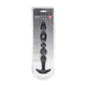 SHOTS Multi Textured Silicone Flared Anal Probe - Black