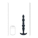 SHOTS Multi Textured Silicone Flared Anal Probe - Black