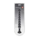 SHOTS Ribbed Silicone Flared Anal Probe - Black
