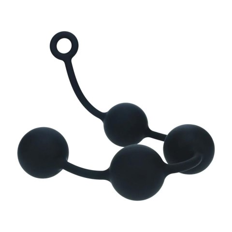 SHOTS Silicone Round Anal Balls - XXL - 60mm - Black