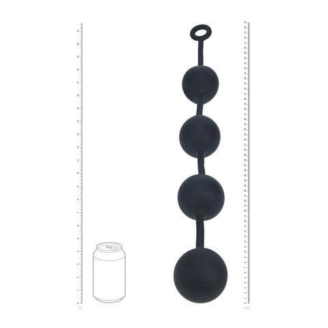 SHOTS Silicone Round Anal Balls - XXL - 60mm - Black