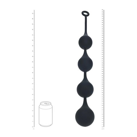 SHOTS Silicone Waterdrop Anal Balls - XXL - 60mm - Black