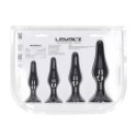 SHOTS Slim Silicone Anal Plug Set of 4 - S/M/L/XL - Black