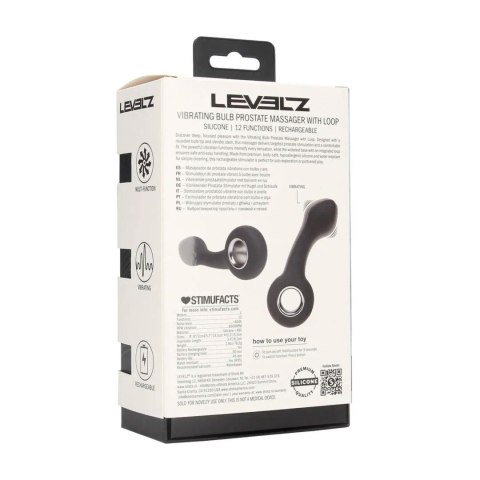 SHOTS Vibrating Bulb Silicone Prostate Massager with Loop - Black