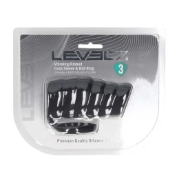 SHOTS Vibrating Ribbed Silicone Cock Sleeve and Ball Ring - Black