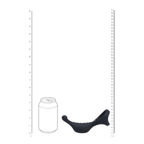 SHOTS Vibrating Silicone Prostate Stimulator with Tri O Cockring - Black