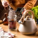 CZAJNIK STALOWY Z GWIZDKIEM 2,5L KLAUSBERG KB-7950 BEŻOWY