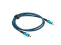 LANBERG KABEL USB-C M/M USB4 0.5M 240W 8K 60HZ CZARNO-NIEBIESKI