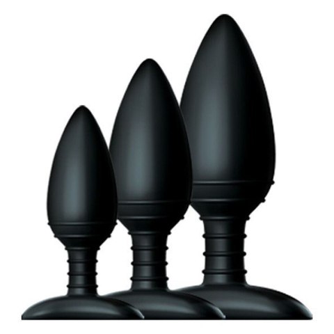 Zestaw 3 Korków Analnych Butt Plug Trio 3 Solid Silicone Butt Plugs S M L Nexus