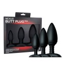 Zestaw 3 Korków Analnych Butt Plug Trio 3 Solid Silicone Butt Plugs S M L Nexus