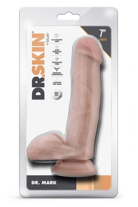 TONGA DR. SKIN DR. MARK 7 INCH DILDO WITH BALLS BEIGE