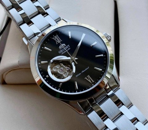 Orient Zegarek Męski Orient Open Heart FAG03001B0 + BOX