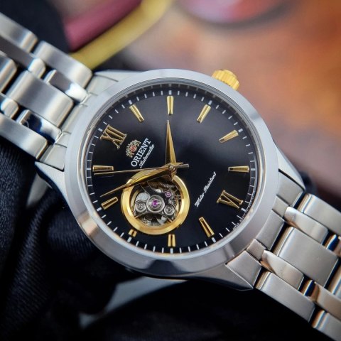 Orient Zegarek Męski Orient Open Heart FAG03002B0 + BOX