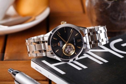 Orient Zegarek Męski Orient Open Heart FAG03002B0 + BOX