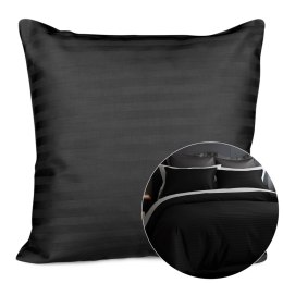 Poszewka satyna bawełna CIZGILI BLACK/40x40.