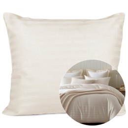 Poszewka satyna bawełna CIZGILI CREAM/50x60.