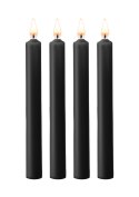 Teasing Wax Candles Large 4-Pack Black - Czarny Zestaw Długich Świec Do Bdsm Ouch! by Shots