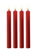 Teasing Wax Candles Large 4-Pack Red - Czerwony Zestaw Długich Świec Do Bdsm Ouch! by Shots