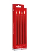 Teasing Wax Candles Large 4-Pack Red - Czerwony Zestaw Długich Świec Do Bdsm Ouch! by Shots