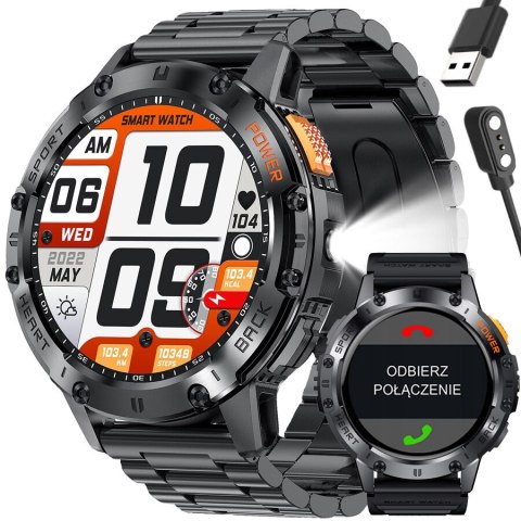 Gravity SMARTWATCH MĘSKI GRAVITY GT22-1 - AMOLED, DODATKOWY PASEK (sg030a)