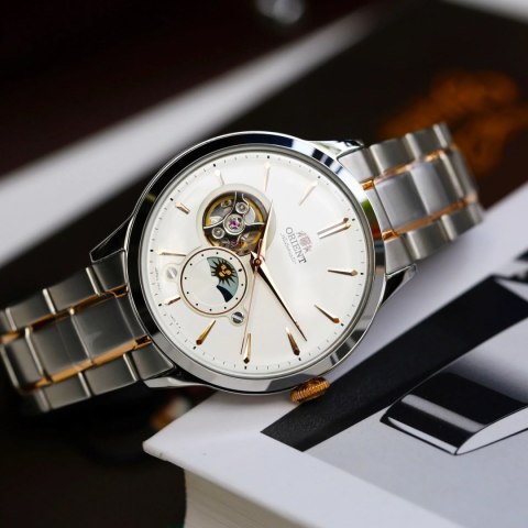 Orient Zegarek Męski Orient Classic Sun & Moon RA-AS0101S10B + BOX
