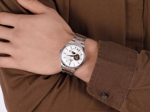 Orient Zegarek Męski Orient Classic Sun & Moon RA-AS0101S10B + BOX