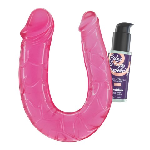 Crushious - Lunyvan S.L. CRUSHIOUS DEEP DIVER DOUBLE DILDO WITH ANAL LUBRICANT 50ML PINK