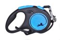 Smycz Flexi automatyczna New Neon S taśma 5 m - dla psa do 15 kg, kolor niebieski