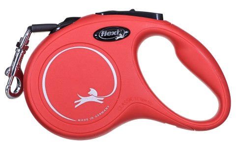 Smycz NEW CLASSIC S taśma -5m -do 15kg czerwony