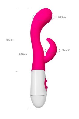 TOYFA - Boys of Toys Sp. z o.o. (dystrybutor) A-TOYS, Vibrator Nessy with Clitoral Stimulator, Silicone, Pink, 20 cm, 10 speeds, 2xAAA