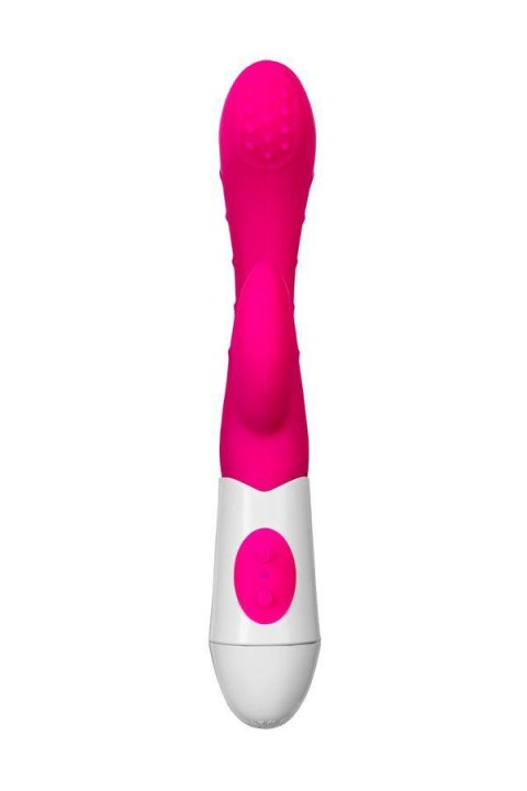 TOYFA - Boys of Toys Sp. z o.o. (dystrybutor) A-TOYS, Vibrator Nessy with Clitoral Stimulator, Silicone, Pink, 20 cm, 10 speeds, 2xAAA