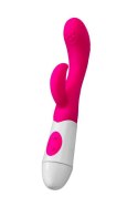 TOYFA - Boys of Toys Sp. z o.o. (dystrybutor) A-TOYS, Vibrator Nessy with Clitoral Stimulator, Silicone, Pink, 20 cm, 10 speeds, 2xAAA