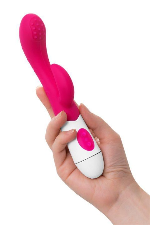 TOYFA - Boys of Toys Sp. z o.o. (dystrybutor) A-TOYS, Vibrator Nessy with Clitoral Stimulator, Silicone, Pink, 20 cm, 10 speeds, 2xAAA