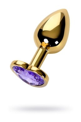 TOYFA - Boys of Toys Sp. z o.o. (dystrybutor) Anal plug Metal by TOYFA, metal, gold, with purple crystal, 7 cm, O 2.7 cm