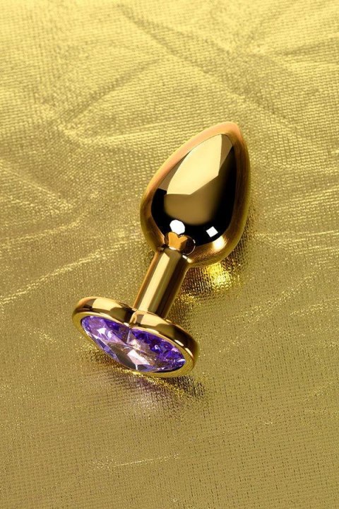 TOYFA - Boys of Toys Sp. z o.o. (dystrybutor) Anal plug Metal by TOYFA, metal, gold, with purple crystal, 7 cm, O 2.7 cm