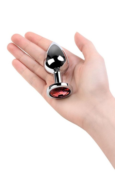 TOYFA - Boys of Toys Sp. z o.o. (dystrybutor) Silver anal plug with gem, red