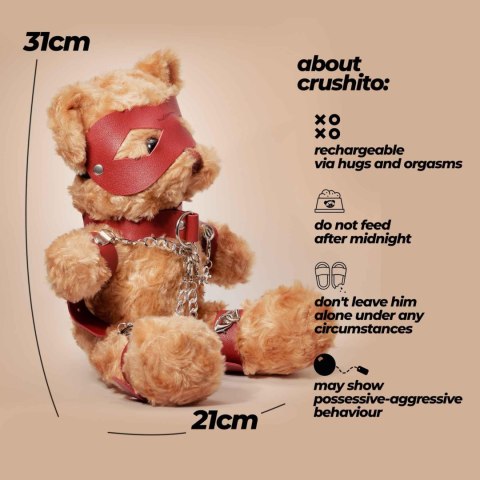 Crushious - Lunyvan S.L. CRUSHIOUS CRUSHITO BONDAGE TEDDY BEAR RED 31CM