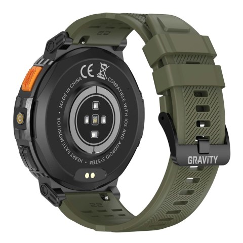 Gravity SMARTWATCH MĘSKI GRAVITY GT23-5 - LATARKA, DODATKOWY PASEK (sg031e)