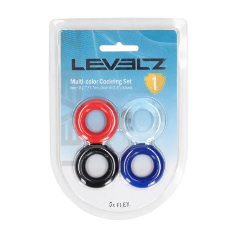 SHOTS Cockring Set of 4 - Multicolor