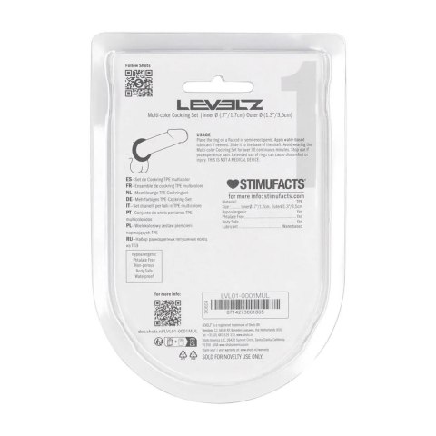 SHOTS Cockring Set of 4 - Multicolor