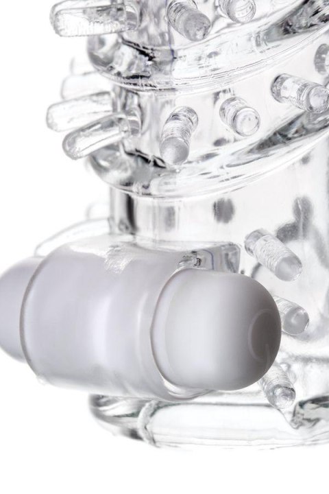 TOYFA - Boys of Toys Sp. z o.o. (dystrybutor) Sleeve TOYFA A-Toys Fril, with vibro bullet, TPR, transparent, 13,4 cm