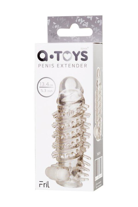 TOYFA - Boys of Toys Sp. z o.o. (dystrybutor) Sleeve TOYFA A-Toys Fril, with vibro bullet, TPR, transparent, 13,4 cm