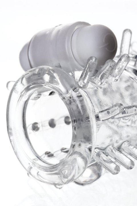 TOYFA - Boys of Toys Sp. z o.o. (dystrybutor) Sleeve TOYFA A-Toys Fril, with vibro bullet, TPR, transparent, 13,4 cm