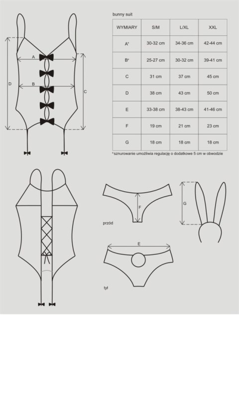 Bunny Suit Kostium S/M Obsessive
