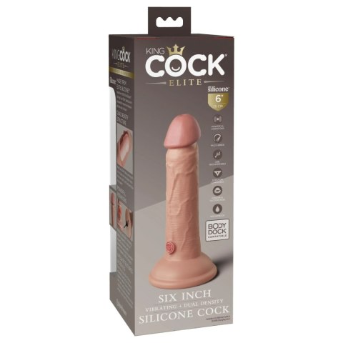 Dildo 15 cm 6 Inch Dual Density Vibe Cock Light King Cock Elite