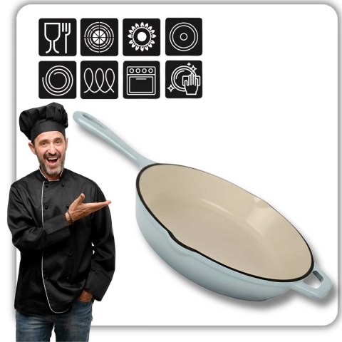 EMALIOWANA PATELNIA ŻELIWNA 26cm HAGE SEA SALT