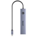 UNITEK HUB USB-C 7W1 PD 100W HDMI 2.0 Z PRZYCISKIEM ON/OFF