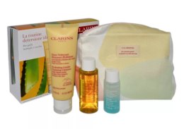 Zestaw Clarins Foaming Cleanser 125 ml + Lotion 50 ml + Demaquillant Express Yeux 30 ml + Cosmetics Bag