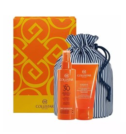 Zestaw Collistar Moisturizing Tanning Milk Spray Spf30 200ml + After Sun Shower - Shampoo 150ml + Pouch