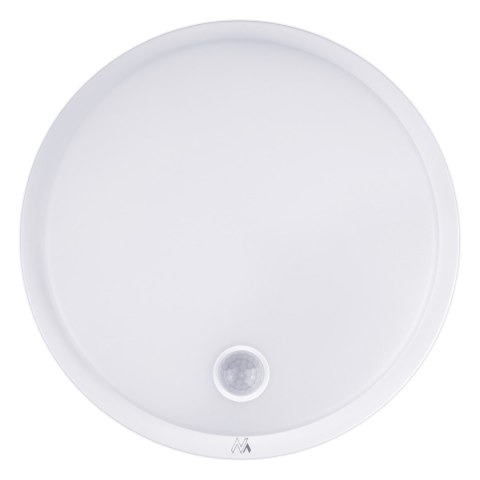 MACLEAN LAMPA LED Z CZUJNIKIEM RUCHU, CZUJNIK PIR, KOLOR BIAŁY, 10W, IP65, 1000LM, BARWA NEUTRALNA MCE525 W